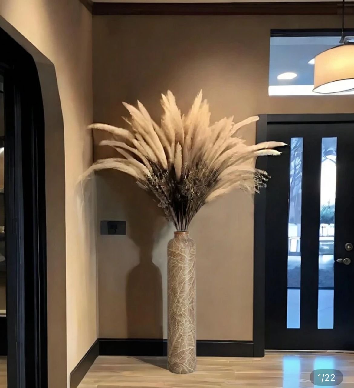 Large Floor Vase Tall Decorative Vase Textured Shatterproof Floor Standing Vase Living Room