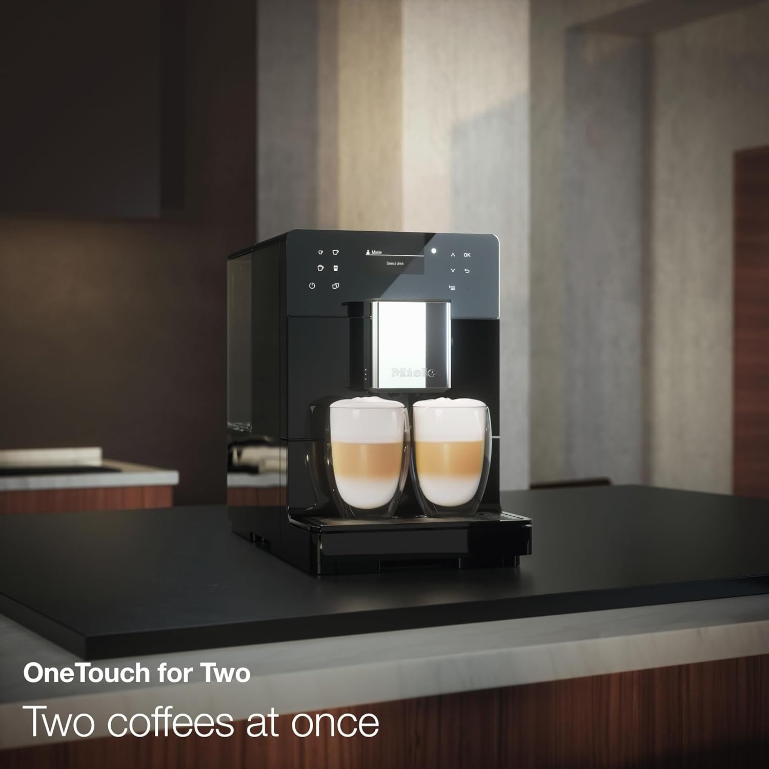 Miele CM 5310 Silence - Automatic coffee machine with OneTouch for Two, Aromatic System, coffee maker, cleaning programs and more, in obsidian black - Image 4