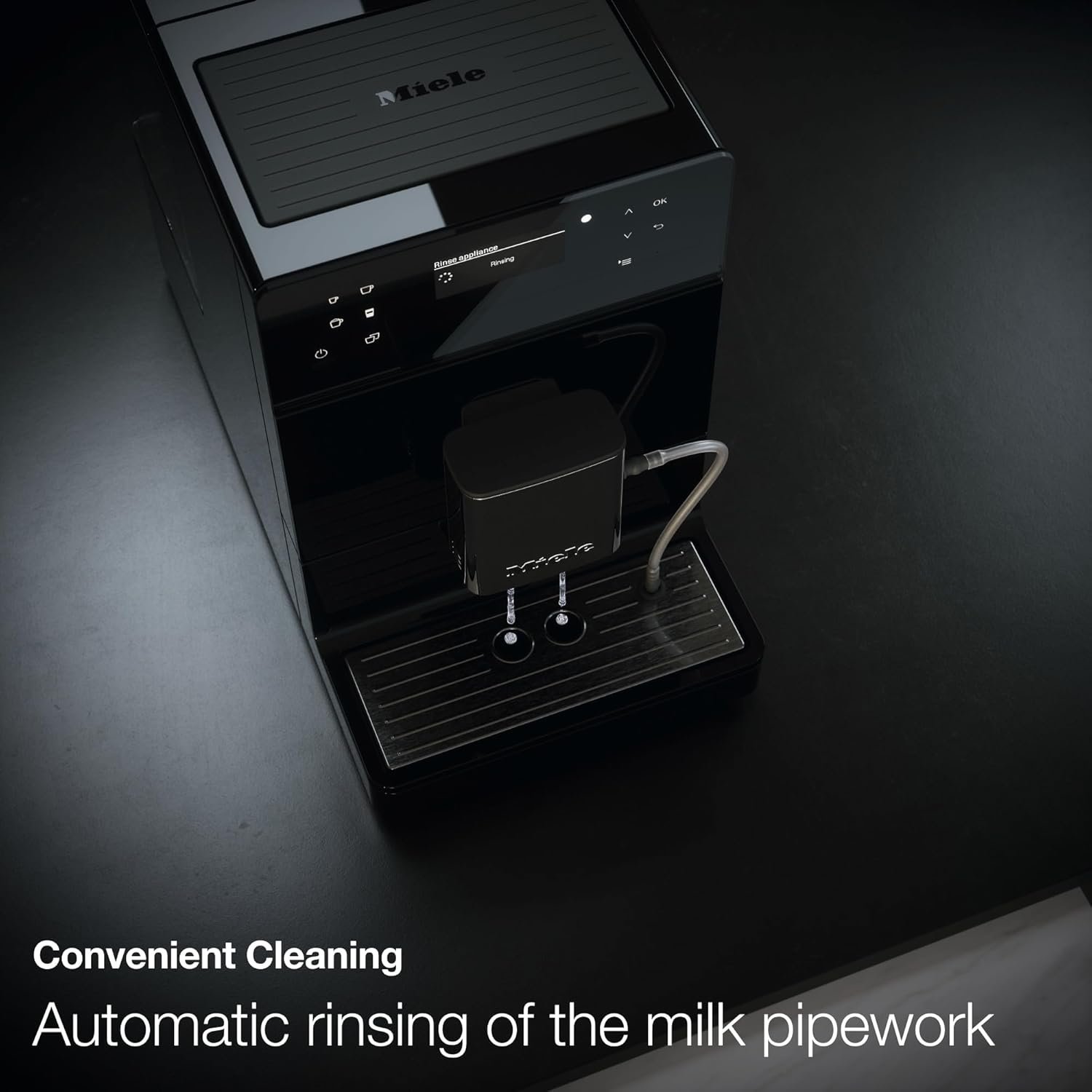 Miele CM 5310 Silence - Automatic coffee machine with OneTouch for Two, Aromatic System, coffee maker, cleaning programs and more, in obsidian black - Image 5