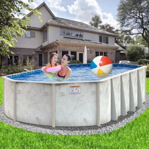 Coastal 5" Steel Frame Oval Swimming Pool & Bundle